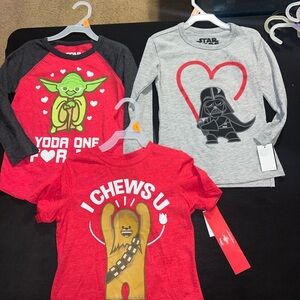 Star Wars Valentines Day shirt bundle size 4t